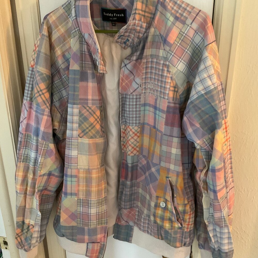 Teddy Fresh Men's Collared Zip Jacket/ Springtime Plaid / XXL / Great condition!